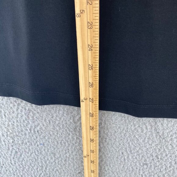 Chicos Top Womens 2 US Large Black Mock Neck Sleeveless Ruffled Front Stretch - Picture 8 of 9